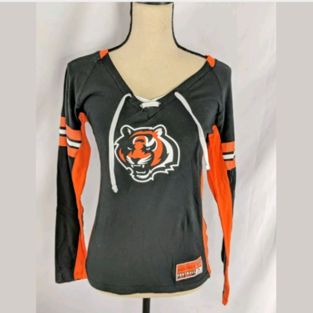 🌺Bengal's Football sexy lace up Long Sleeve Tee S - Picture 4 of 7